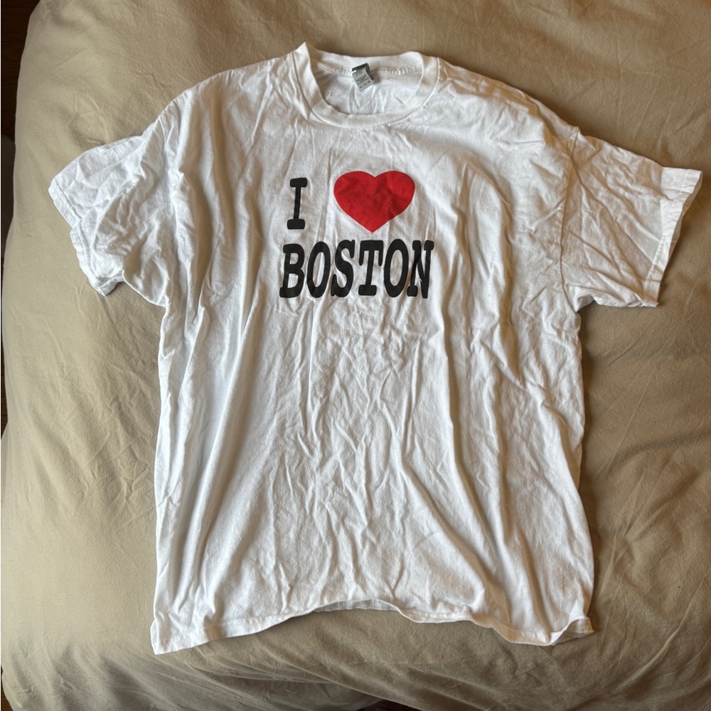 White I Love Boston T-Shirt